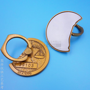 Metal Ring Holder Antique Gold Zinc Alloy <b>Rotating</b> Phone Stand <b>Desk</b> Mount Back Adhesive - Product Image 3