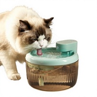 Fontaine à eau automatique intelligente pour chat et chien avec charge sans fil, détection automatique du débit, distributeur filtré et gamelle.