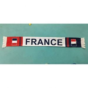 France Football Fan Scarf Cheering Souvenir Satin Shiny Polyester Fashion Portable Soccer Club Any Country Promotional <b>Gift</b> - Product Image 2