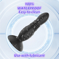 Vibromasseur anal télescopique à commande par application, stimulateur de prostate à poussée pour hommes, avec ventouse, pour la masturbation des hommes gays