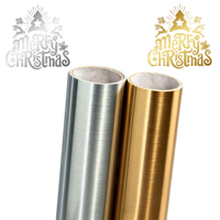 Vinilo Autoadhesivo de Fábrica JiuJiu, Rollos de Vinilo para Corte, Película Decorativa PET Dorada/Plateada para Plotter de Corte