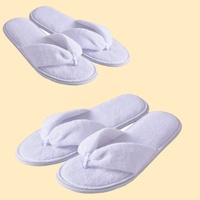 Vente en gros de pantoufles jetables pour hôtel pantoufles jetables d'intérieur en velours pantoufles jetables personnalisées bon marché pour hôtel