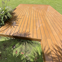 Plancher en bois pour terrasse extérieure à haute densité, à clic, stable, durable, antidérapant, pour jardin et espaces publics extérieurs