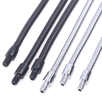 Tuyau de positionnement de microphone flexible de haute qualité 10 20 30 40 cm LED Gooseneck M4 noir argent avec deux dents externes M4
