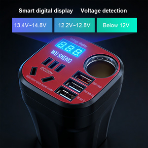 Chargeur double USB étanche, accessoire <span class=keywords><strong>prise</strong></span> d'alimentation, sortie DC 12V 220V AC, <span class=keywords><strong>adaptateur</strong></span> allume-cigare de voiture - Product Image 2