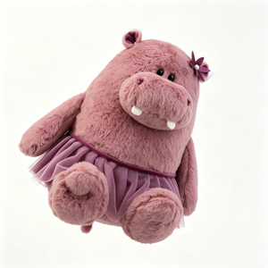 Peluche de hipopótamo personalizado, peluche de hipopótamo bailarina, peluche de hipopótamo con tutú, juguete de peluche de hipopótamo - Product Image 3