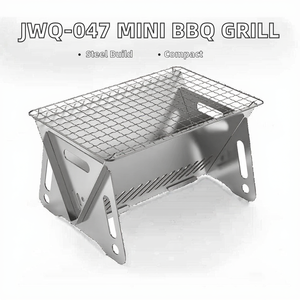 فولاذ مقاوم للصدأ صغير محمول قابل للطي في الهواء الطلق لشوايات التخييم الفردي والشواء - Product Image 6