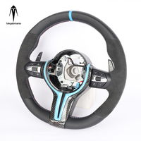Volant sport personnalisé en fibre de carbone pour BMW F30 F10 Série 3 Série 5 X5 X6 E90 E92 M3 M5 E46 F20 F12 F80 F82 avec éclairage LED