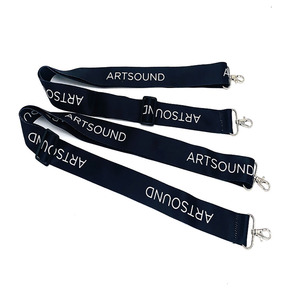 Wholesale Cell Phone Lanyard Badge Polyester Black Lanyard Keychain With Logo Lanyard Vendor