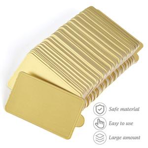 Mini Rectangle <span class=keywords><strong>Carton</strong></span> Gâteau Base <span class=keywords><strong>Doré</strong></span> Cupcake Conteneur 100PCS Gâteau Assiettes Dessert Base Congélateur Durable Pâtisserie <span class=keywords><strong>Carton</strong></span> - Product Image 3