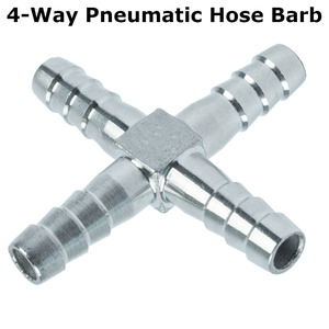 Raccord pneumatique YOD haute pression 4 voies, usiné CNC, pour tuyaux de 6/8/10 mm, idéal pour la réaménagement de systèmes de contrôle d'air et l'automatisation - Product Image 2