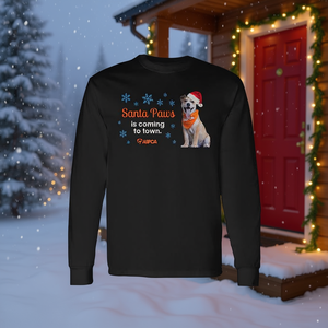 T-shirt à manches longues pour chien Santa Paws, design de vacances ASPCA - Product Image 3