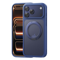 Coque de téléphone HEYBING avec béquille magnétique rotative à 360°, en TPU mat anti-traces de doigts pour IP14/15/16/17 Pro Max