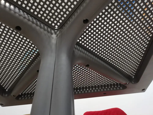 Direct Sky Clip Carré Perforé Salle À Manger Bistro PP Plastique Extérieur Polypropylène Table Café Pliante - Product Image 2