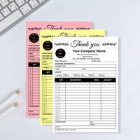 Carnet de commandes, reçus et factures autocopiantes pour la vente en gros