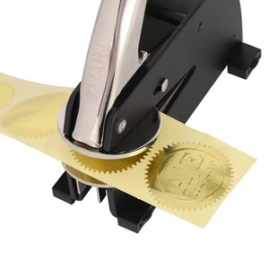 Sceau à sec pour notaire, tampon de gaufrage officiel, sceau de certificat, tampon de gaufrage rond en métal de 45 mm, sceau de gaufrage pour documents - Product Image 4