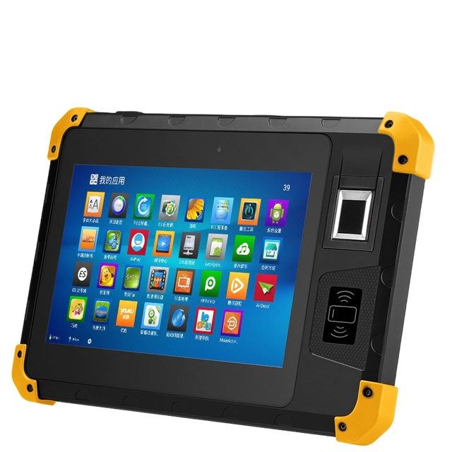 Android Handheld Terminal 8-Inch Nfc Rfid Reader Fingerprint Recognition Industrial Rugged Tablet