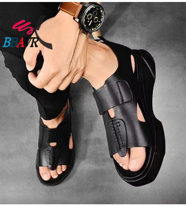 Sandalias de Cuero Genuino para Hombre con Suela de PU de Primera Calidad, Sandalias Deportivas de Verano para Exteriores, Playa y Deportes - Product Image 5