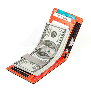 Leather Factory Hot Sales Minimalist Front Pocket <strong>Wallet</strong> Leather RFID Slim <strong>Wallet</strong> <strong>with</strong> <strong>Money</strong> <strong>Clip</strong> for <strong>Men</strong> - Product Image 5