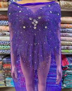 Chemisier imprimé pour femmes fabriqué à la main à forte demande avec broderie et perlage Design en tricot vintage idéal pour les fêtes ou les mariages - Product Image 2