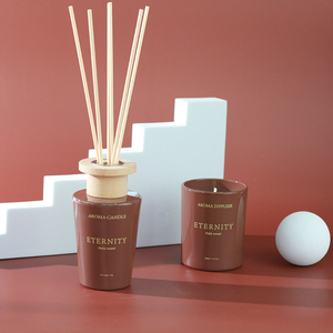 Tarro de cristal de lujo ecológico, velas de cera de Gel perfumadas, difusor de caña, velas aromáticas personalizadas, juego de regalo de ambientador para el hogar - Product Image 2