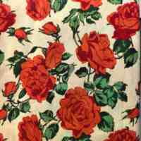 Tissu en sergé de coton imprimé floral rose, largeur 160 cm, textile tissé peigné pour literie, rideaux, nappes