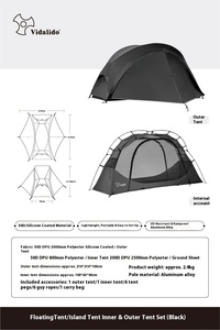 Premium in acciaio leggero Anti-zanzara lettino rete da campeggio all'aperto galleggiante isola letti da campo portatile tenda da campo per dormire - Product Image 6