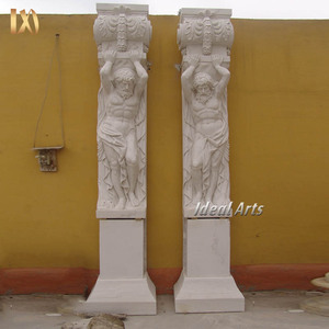 NGHỆ THUẬT Lý Tưởng Chạm Khắc Cột Đá Cẩm Thạch Vuông Hy Lạp Và Cơ Sở Thiết Kế Trụ Cột Bên Ngoài Nhà - Product Image 2