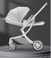 Vente en gros de poussettes pour bébés de haute qualité, prêtes à être expédiées, pliables en petite taille, faciles à transporter, en forme de demi-œuf, pour bébés de 0 à 36 mois
