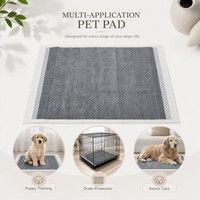 Tapis d'apprentissage de la propreté écologiques en charbon de bambou pour chiens, chats et petits animaux, étanches IP67, à noyau souple, absorption rapide de l'eau, anti-odeurs