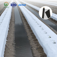 Film de paillage plastique noir et blanc stabilisé aux UV, film agricole moulé par soufflage en rouleau pour la croissance des plantes de jardin potager