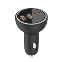 Chargeur de voiture USB C, 70W, 4 ports, chargeur rapide pour allume-cigare, adaptateur de téléphone de voiture multi-ports Type C pour iPhone Galaxy