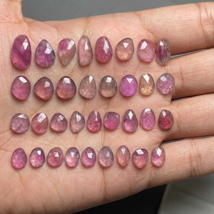 พลอยแซฟไฟร์สีชมพูธรรมชาติทรงโรสคัท คุณภาพสูง สีชมพูสดใส สำหรับทำเครื่องประดับ ขายส่งพลอยแซฟไฟร์สีชมพู - Product Image 2