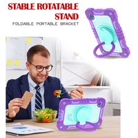 Étui de protection robuste en silicone PC à 3 couches pour tablette Samsung Galaxy Tab A9 A11 8,7 pouces, avec poignée et bandoulière