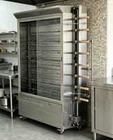 Four à poulet rotatif portable en acier inoxydable à gaz, rôtissoire commerciale verticale pour poulet, machine à rôtir le poulet – Offre Spéciale
