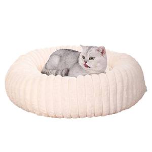 Großhandel Plüsch-Donut-Stil Katzen- und Hundebetten mit Dicker Polsterung und Rundem Design für Katzen und Hunde - Product Image 5