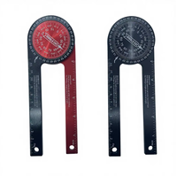 Jauge d'angle à 360 degrés, jauge d'angle en alliage d'aluminium et plastique, localisateur de coupe d'angle pour le travail du bois, rapporteur