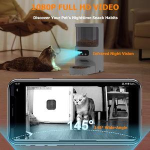 Distributeur automatique de nourriture sèche pour animaux de compagnie 5L avec contrôle intelligent par application WiFi, bol en acier inoxydable pour chien, distributeur automatique de nourriture pour chat avec caméra de vision nocturne HD - Product Image 2