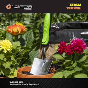551032 Truelle de jardin robuste en acier inoxydable avec poignée ergonomique pour la plantation, le creusement et le désherbage - Product Image 3