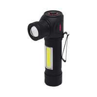 Linterna de Trabajo Magnética Recargable con Zoom LED COB, Batería Desmontable, Clip de Aluminio, Luz de Reparación de Ángulo Recto