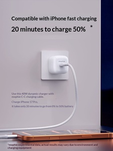 <span class=keywords><strong>Chargeur</strong></span> <span class=keywords><strong>Mophie</strong></span> 40W Gan PD USB C pour iPhone pour Galaxy Port Type-C Utilisation des écouteurs - Product Image 4