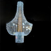 Guirlande lumineuse 3D extérieure de Noël, style rideau, sculpture décorative pour centres commerciaux