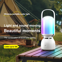 Portable rvb BT haut-parleur lecteur de musique Camping lampe contrôle tactile batterie Rechargeable nouvelle veilleuse pour Table de chevet lumière LED