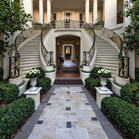 Main courante d'escalier de balcon en fer forgé de style français pour intérieur, résistante à la rouille, installation facile