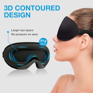Masque <span class=keywords><strong>pour</strong></span> les yeux avec design 3D profilé bloquant la lumière sans pression sur les yeux 100PCS MOQ personnalisé - Product Image 2