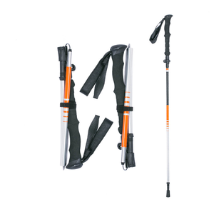 Bâtons <span class=keywords><strong>de</strong></span> <span class=keywords><strong>ski</strong></span> pliables en alliage d'aluminium pour l'alpinisme, les sports <span class=keywords><strong>de</strong></span> plein air, l'utilisation hors route, télescopiques à cinq sections rétractables - Product Image 3