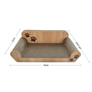 Gegolfd Papier Eco Vriendelijke Sisal Sofa Cat Scratcher Kartonnen Kat Scratchers Board Mat Lounge Voor Katten