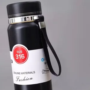 Portable Double-Layer 316 Stainless Steel <b>Thermos</b> Cup Large Capacity Outdoor Sports <b>Bottle</b> Strap Genuine Promotional Drinkware - Product Image 4
