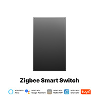 Panel Táctil Inteligente de 240V Zigbee WiFi, Duradero, IP22, con Cristal de Tacto Suave, 10A, Cable Neutro, Control por Aplicación Google Home, Diseño Minimalista