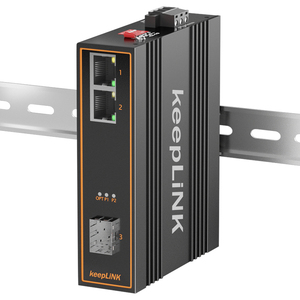 Switch industriel rapide 3 ports 100 Mbps avec 1 port SFP Uplink et 2 ports Ethernet <span class=keywords><strong>RJ45</strong></span> 10/100M, montage <span class=keywords><strong>DIN</strong></span> - Product Image 1